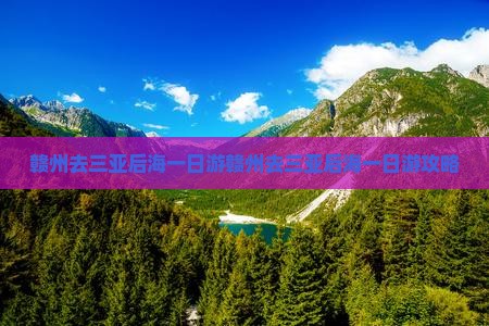 赣州去三亚后海一日游