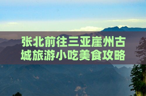张北前往三亚崖洲古城旅游小吃