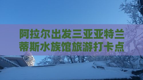阿拉尔出发三亚亚特兰蒂斯水族馆旅游打卡点