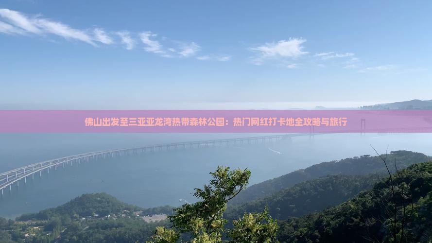 佛山出发至三亚亚龙湾热带森林公园：热门网红打卡地全攻略与旅行