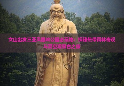 文山出发三亚凤凰岭公园必玩地：探秘热带雨林奇观与高空观景台之旅