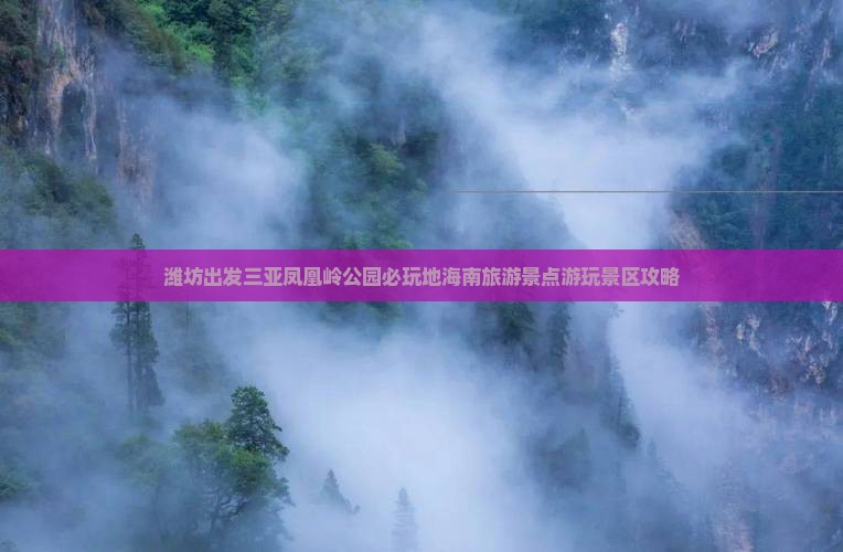 潍坊出发三亚凤凰岭公园必玩地海南旅游景点游玩景区攻略
