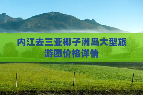 内江去三亚椰子洲岛大型旅游团价格详情