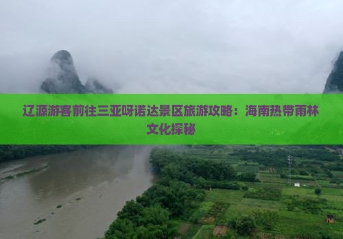 辽源游客前往三亚呀诺达景区旅游攻略：海南热带雨林文化探秘