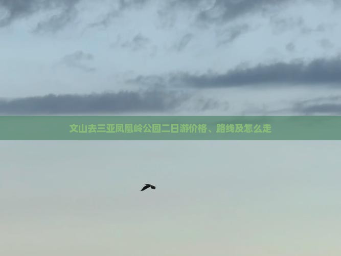 文山去三亚凤凰岭公园二日游