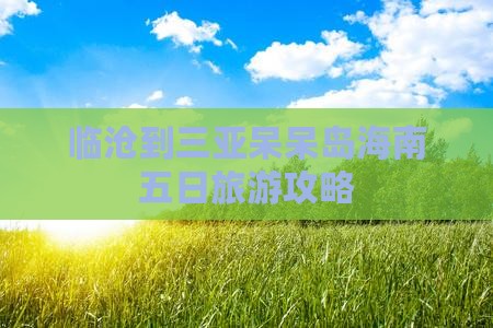 临沧去三亚呆呆岛五日游