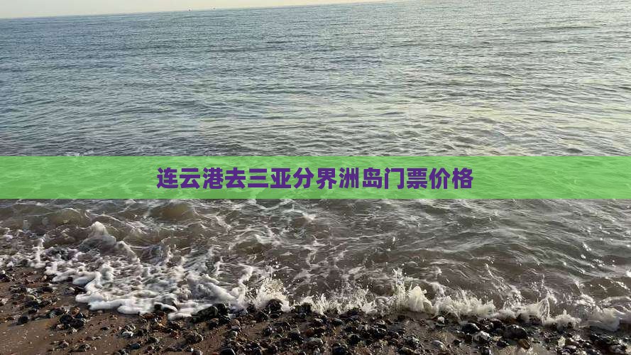 连云港去三亚分界洲岛门票