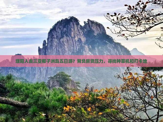濮阳前往三亚椰子洲岛五日游