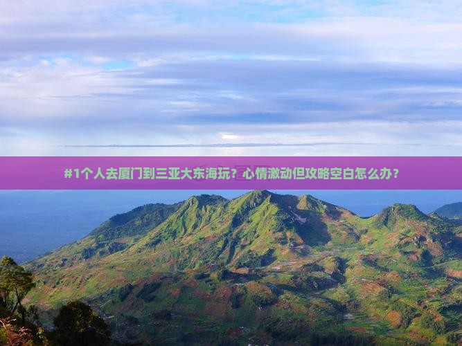 厦门出发三亚大东海个人游