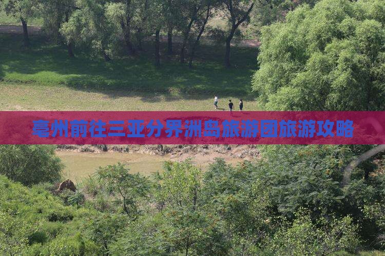 亳州前往三亚分界洲岛大型旅游团