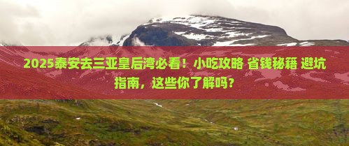泰安去三亚皇后湾旅游小吃
