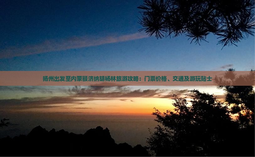 扬州出发至内蒙额济纳胡杨林旅游攻略：门票价格、交通及游玩贴士