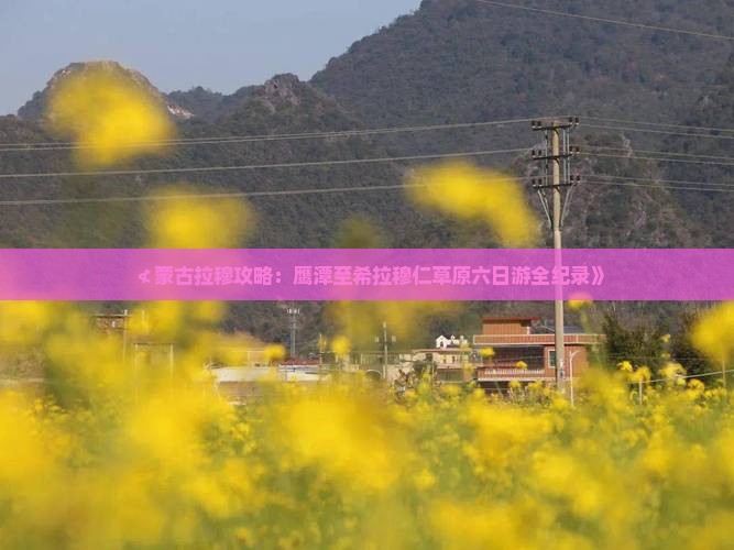 ≮蒙古拉穆攻略：鹰潭至希拉穆仁草原六日游全纪录》