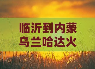 临沂到内蒙乌兰哈达火山地质公园个人游攻略