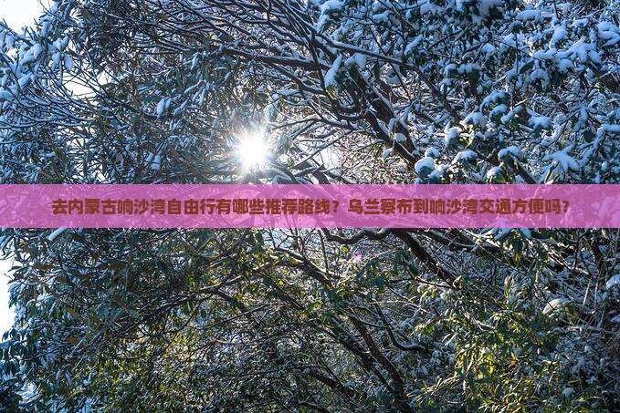 乌兰察布去内蒙响沙湾自由团