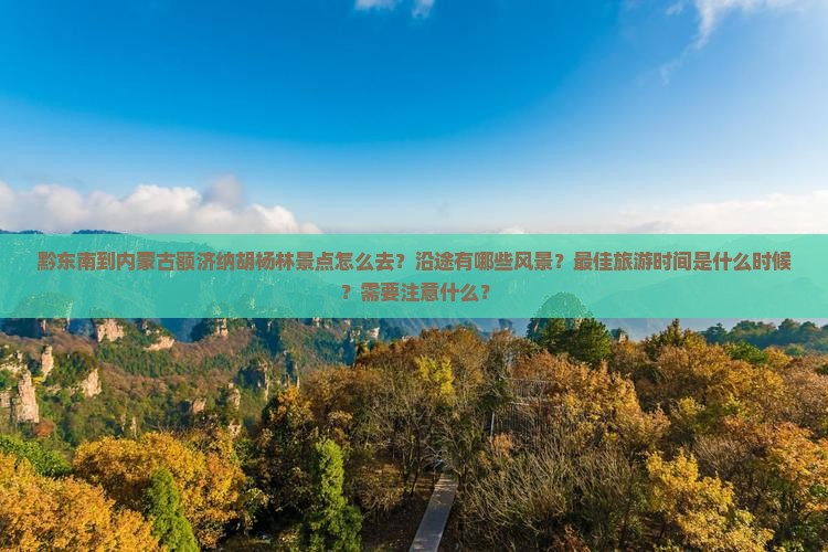 黔东南到内蒙额济纳胡杨林景点