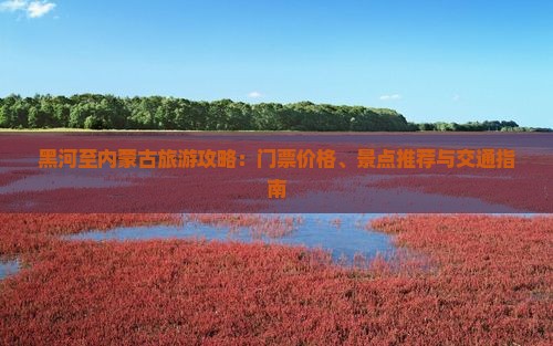黑河至内蒙古旅游攻略：门票价格、景点推荐与交通指南