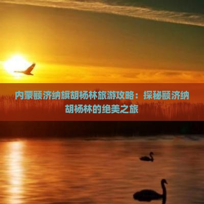 内蒙额济纳旗胡杨林旅游攻略：探秘额济纳胡杨林的绝美之旅