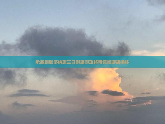 承德到额济纳旗三日游旅游攻略带你畅游胡杨林