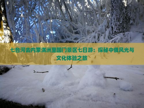 七台河去内蒙满洲里国门景区七日游：探秘中俄风光与文化体验之旅