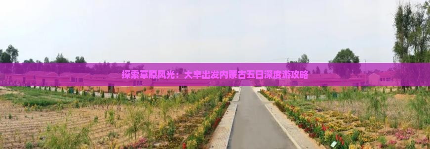 探索草原风光：大丰出发内蒙古五日深度游攻略