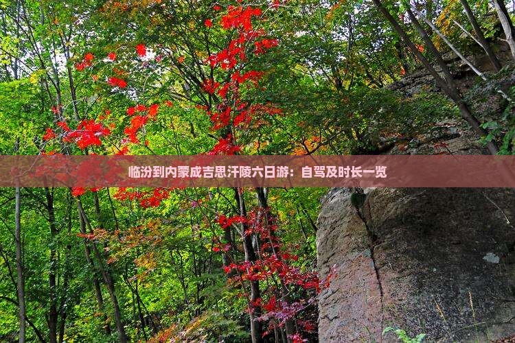 临汾到内蒙成吉思汗陵六日游：自驾及时长一览