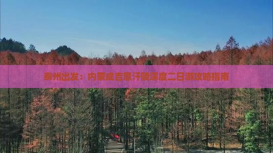 泰州出发：内蒙成吉思汗陵深度二日游攻略指南