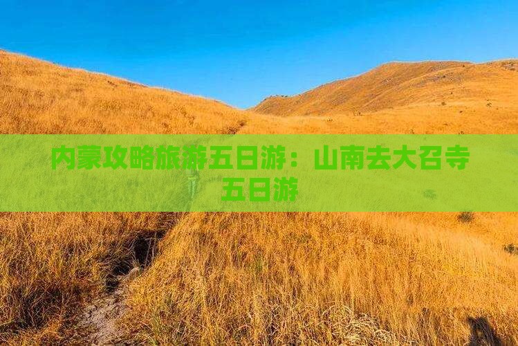 山南去内蒙大召寺五日游