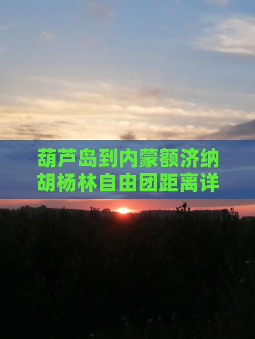 葫芦岛到内蒙额济纳胡杨林自由团距离详解
