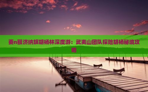 要n额济纳旗胡杨林深度游：武夷山团队探险胡杨秘境攻略