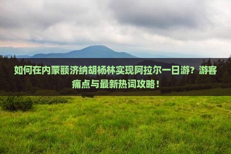 如何在内蒙额济纳胡杨林实现阿拉尔一日游？游客痛点与最新热词攻略！