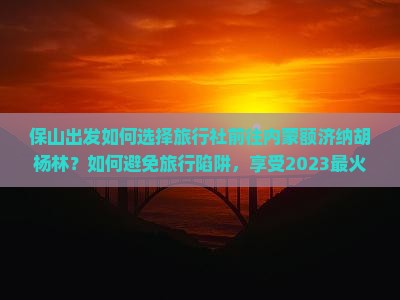 保山出发如何选择旅行社前往内蒙额济纳胡杨林？如何避免旅行陷阱，享受2023最火秋摄之旅？