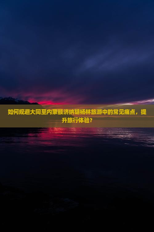 如何规避大同至内蒙额济纳胡杨林旅游中的常见痛点，提升旅行体验？