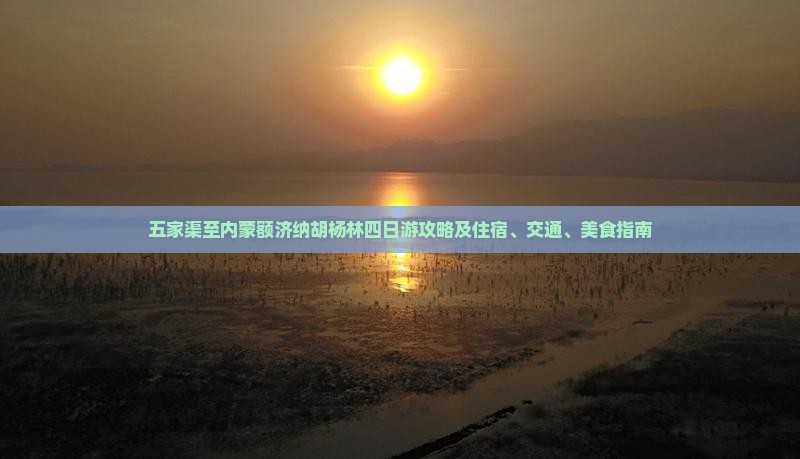 五家渠至内蒙额济纳胡杨林四日游攻略及住宿、交通、美食指南