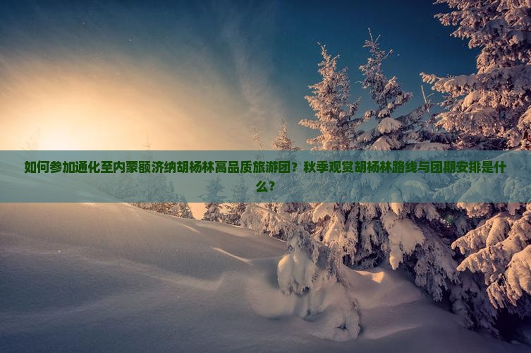 如何参加通化至内蒙额济纳胡杨林高品质旅游团？秋季观赏胡杨林路线与团期安排是什么？
