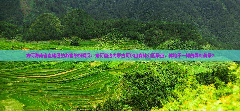 为何海南省直辖区的游客纷纷疑问：如何直达内蒙古阿尔山森林公园景点，体验不一样的网红美景？