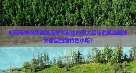 如何在神农架游览后规划前往内蒙大召寺的旅游路线并品尝当地特色小吃？