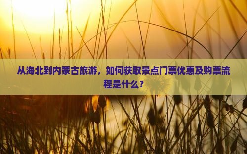 从海北到内蒙古旅游，如何获取景点门票优惠及购票流程是什么？