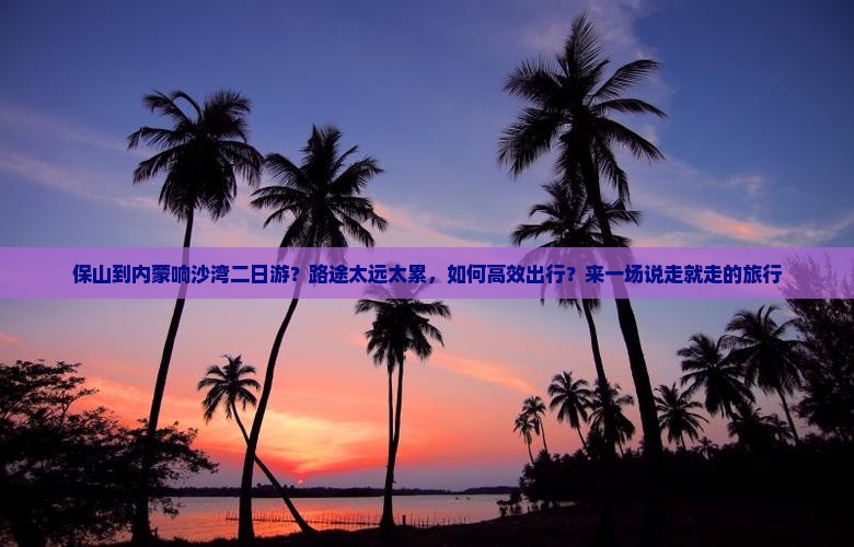 保山到内蒙响沙湾二日游？路途太远太累，如何高效出行？来一场说走就走的旅行