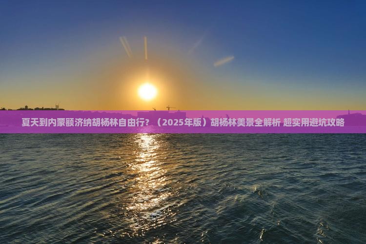 夏天到内蒙额济纳胡杨林自由行