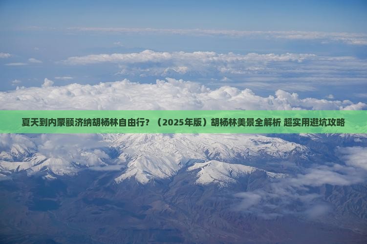 夏天到内蒙额济纳胡杨林自由行