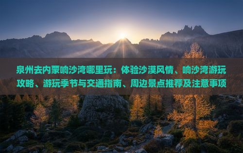 泉州去内蒙响沙湾哪里玩