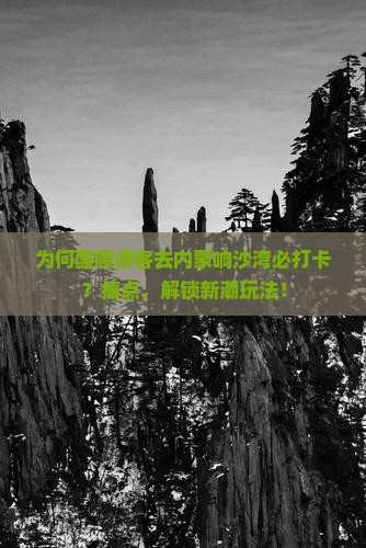 为何醴陵游客去内蒙响沙湾必打卡？痛点，解锁新潮玩法！