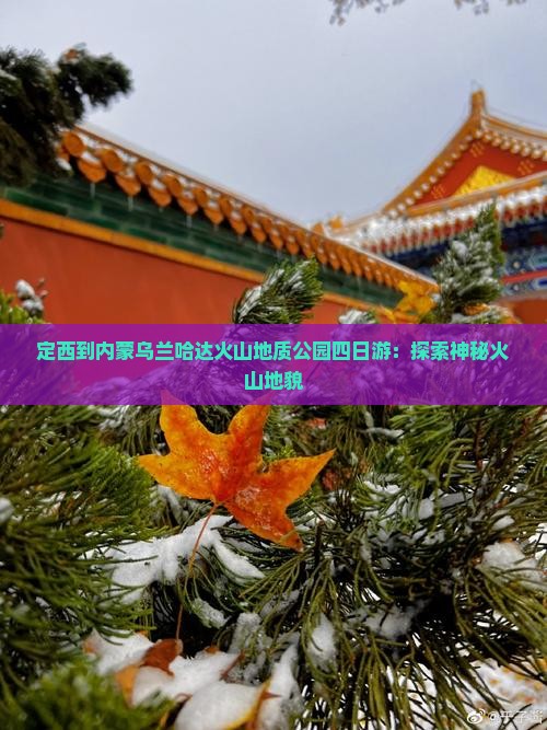 定西到内蒙乌兰哈达火山地质公园四日游：探索神秘火山地貌