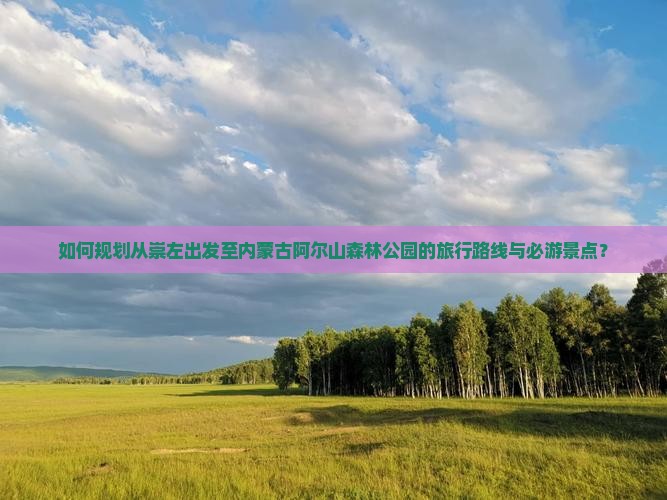 如何规划从崇左出发至内蒙古阿尔山森林公园的旅行路线与必游景点？