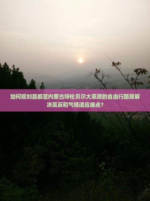 如何规划昌都至内蒙古呼伦贝尔大草原的自由行路犀解决高反和气候适应痛点？