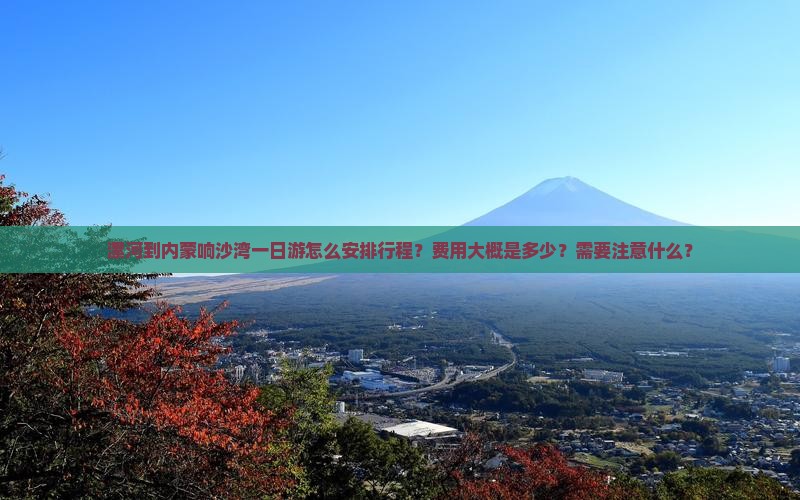 漯河到内蒙响沙湾一日游怎么安排行程？费用大概是多少？需要注意什么？