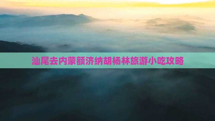 汕尾去内蒙额济纳胡杨林旅游小吃攻略