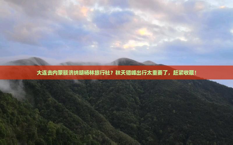 大连去内蒙额济纳胡杨林旅行社？秋天错峰出行太重要了，赶紧收藏！