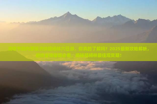 清明节到内蒙额济纳胡杨林六日游